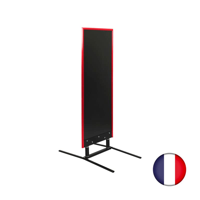Panneau trottoir grande taille sur ressorts cadre bois rouge vin dimensions 180 x 65 cm
