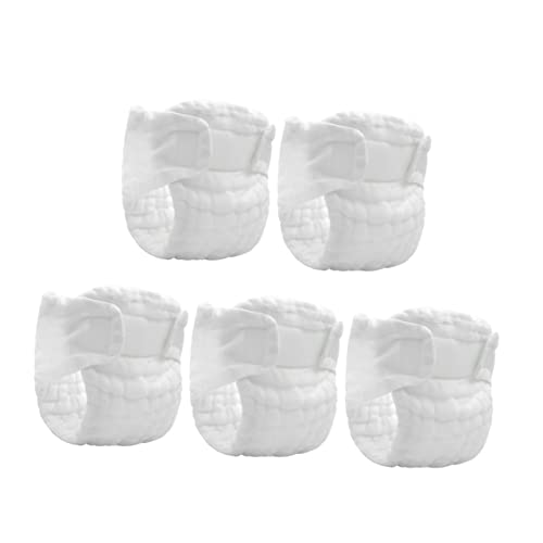 BESPORTBLE 5Pcs Washable Newborn Cloth Diapers Breathable Reusable Diapers with Leak Resistant Moisture Barrier for Nighttime Comfort and Dryness