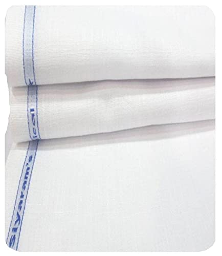 Siyaram's White Linen Unstitched Pant Piece (siyalinen_White_Free Size)