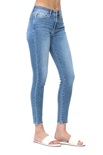 Judy Blue Women's Mid Rise Classic Ankle Skinny Jeans2
