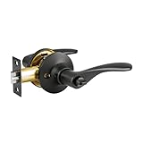 Hermex CEMA-6RB, Cerradura manija 'Milán' para recámara color negro cilindro de latón