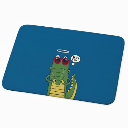 Image of Mouse Pad for Laptop & Desktop | 9x7 Inch Anti-Fray Stitched Edges | Non-Slip Rubber Base | Desk Setup Accessory for Students, Gamers & Professionals (Aligator)