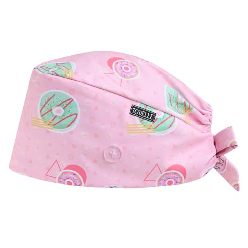Image of Scrub Caps for Women with Buttons, Classic Surgical Caps