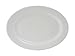 Tuxton ALH-100 Vitrified China Alaska Oval Platter, Wide Rim, Rolled Edge, 10" x 7-1/4", Porcelain White (Pack of 24),