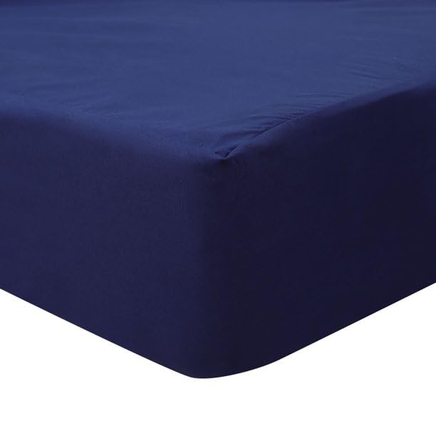Image of Waterproof Mattress Protector Queen Size 72x66 - Waterproof Terry Cotton Mattress Protector /Bed Cover Queen Size Bed - Navy Blue Color - Water Proof Mattress Protector for Kids Urine