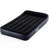Intex Dura Beam Standard Pillow Rest Classic Airbed with Internal Pump, Twin, Navy