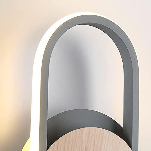 Lámpara de pared LED moderna con diseño de anillo y apliques decorativos para iluminación de hogar 6