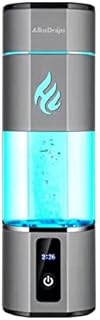 Alkadrops Hydrogen Rich Water Bottle Generator Max Concentration Molecular Up to 5000PPB Portable hydrogen water Maker Machine | PEM Membrane & SPE Technology Ionizer Type-C Recharge new (dark grey)