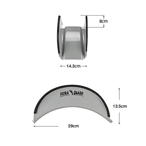 Flora Guard Garden Hose Holder - 125 Ft Wall-Mounted Heavy Duty Grey Hose Bracket, High Carbon Steel Metal Water Hose Holder, Car Hose Holder, Support For Garden Hose Hanger, Hose Holders For Outside #TOP1