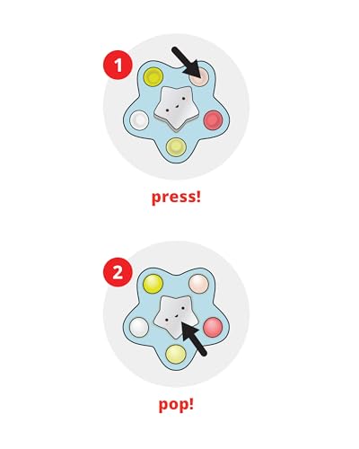 Image of Skip Hop Baby Sensory Toy with Rattle Beads and Textured Teether Silver Lining Cloud Pop Star Baby Fidget Toy Age 9m+