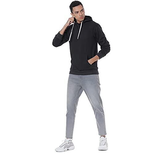 Image of Campus Sutra Men's Cotton Hooded Neck Sweatshirt