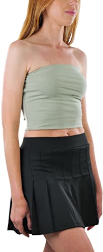 Image of ToBeInStyle Women's Cotton-Spandex Blend Stretchy Tube Top