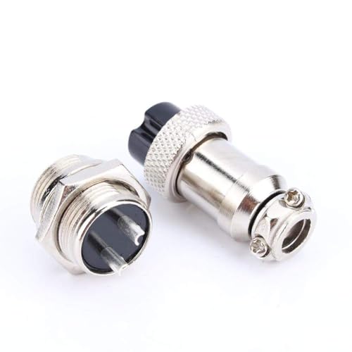 1 Juego de Enchufe de Aviación GX16, Accesorios de Audio Y Vídeo Conectores Adaptadores Enchufe 2 Pines Tipo Tornillo Conector de Cable de Aviación de Metal Macho Hembra - imagen 9