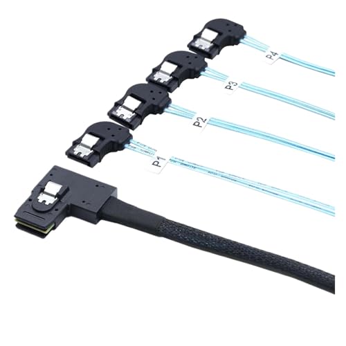 Cable interno S/A/S HD SFF-8087 a 4 SATA 7P 1.0 m miniatura 3