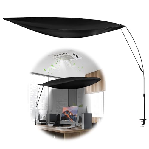 55 Inch Office Cubicle and Desk Shade – Blocks Light and Air Conditioning Airflow, Creates a Private and Comfortable Workspace