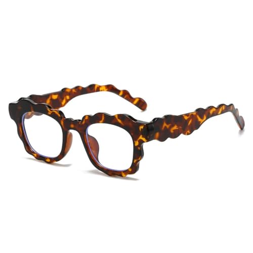Lunettes de soleil carrées anti éblouissement et fatigue oculaire motif léopard