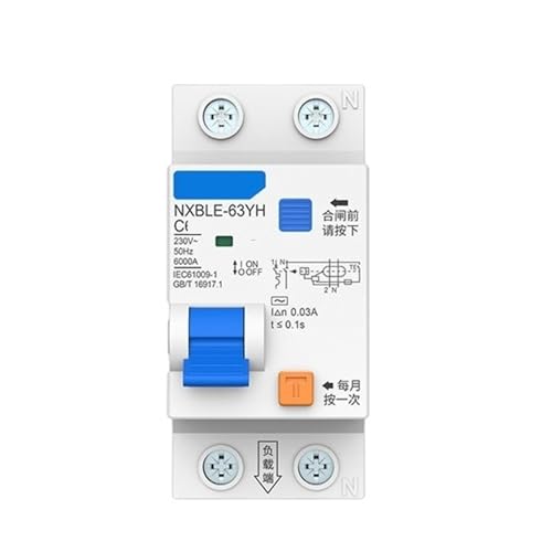 Protector de fugas doméstico NXBLE-63YH 1P+N para cocinas y baños compactos
