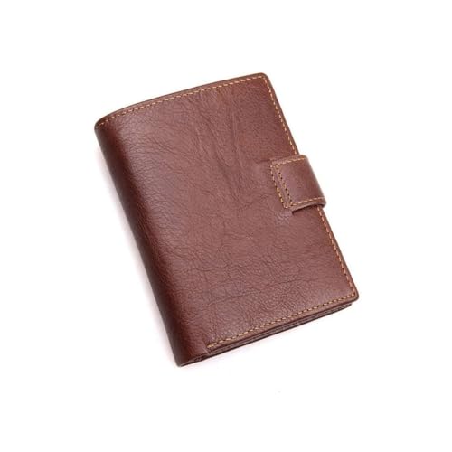 Beaupretty Genuine Leather Bifold Wallet for Men Capacity Multi Card Holder Retro Casual Purse Coffee Color Credit Card Coin Cash Organizer3