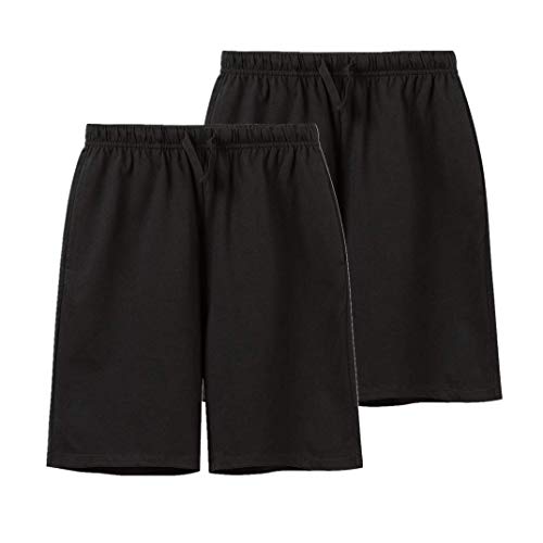 Unacoo Unisex Kids 2-Pack 100% Cotton Shorts For Boys And Girls (Age 3-12 Years) (Black, S(5-6Y)) #TOP19