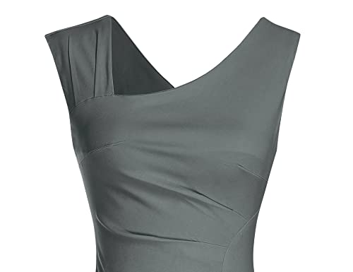 Image of MUXXN Women's Retro 1950s Style Sleeveless Slim Business Pencil Dress