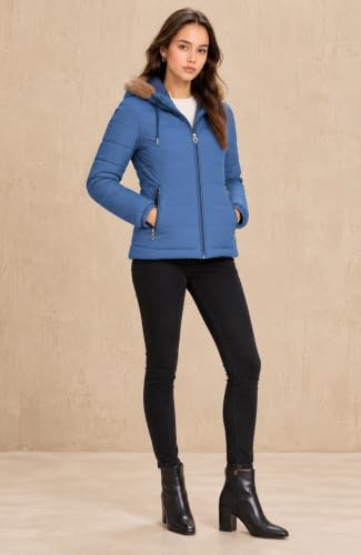 Image of SANE ORIGINALS Winter Jacket for Women with Detatchable Hoodie Cap || Lightweight Full Zipper Regular Fit Warm Jacket for Ladies
