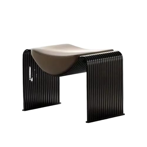DSFIHJO Reposapies Sofa Reposapiés Banco de Maquillaje Tocador Taburetes Invitados Acero Inoxidable Taburete for Cambiar Zapatos Muebles Puff almacenaje(Gold Stool)