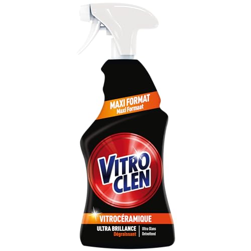 Vitroclen Spray Nettoyant Plaque Vitrocéramique Dégraissant et Ultra Brillance - 450 ml
