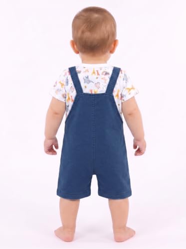Image of Krishn Cotton Printed Dungaree Set | Kids Dress for Baby Boys and Baby Girls