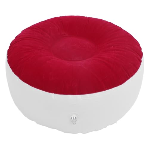 Tamborete de Flocagem Inflável, Tamborete Inflável Redondo do Design Ergonômico Leve para Viagens pa