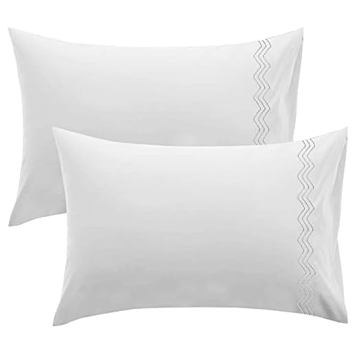 O'woda Uppsättning av 2 örngott 50 x 75 cm, örngott supermjukt premium, sidosovkudde, sängörngott används i sovrummet, soffa (vit)