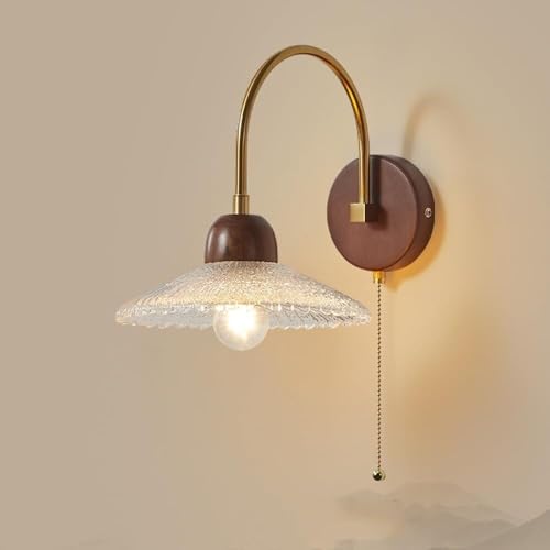 Applique verre parapluie ZR98US en bois et chainette dorée