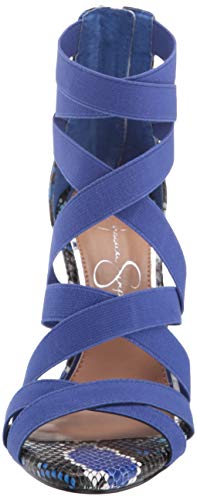 Jessica Simpson Women's Jyra Heeled Sandal, Blue/Blue Combo, 6 M Us #TOP1