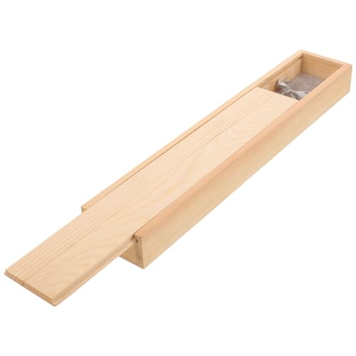 Coffret en bois marron pour stylo individuel, l'accessoire portable de bureau et maison