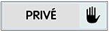 Novap - Plaque - Prive - 170X45 Mm Rigide - Argent - Gris Metallise
