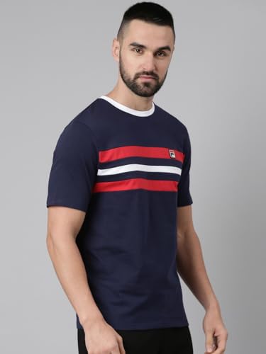 Image of Fila Men's Solid Regular Fit T-Shirt