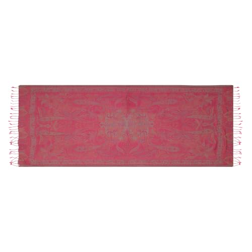 Image of KANI GOLD & JAMAWAR SILK SUPER SOFT FLORAL & PAISLEY PASHMINA STOLE SCARF