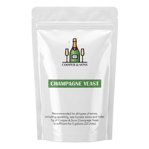 Champagne Yeast for Wine Making | Home Brew Wine Yeast for Elderflower Wine Fruit Wine Sparkling Wine & Cider (25g)