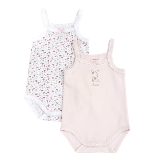 Chicco, Body Bebé Niño y Niña, Set de 2 Bodies Sin Mangas, en Suave Algodón, con Cómoda Apertura, Ropa Niño y Niña, Ideas Regalo Bebé, Designed in Italy