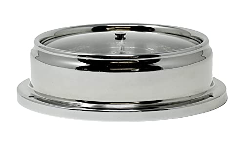 Tabic Prestige Traditional Barometer In Chrome With A Jet Black Dial, Heavy Brass Case (1/2Kg) Electroplated With Chromium, Handmade In England #TOP7
