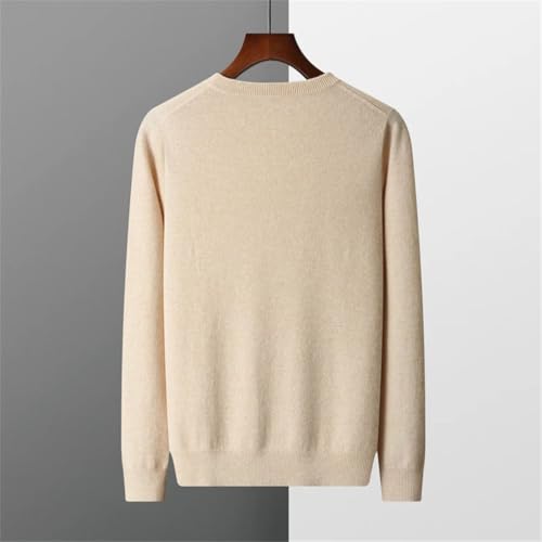 Men's Pullover Sweater Round Neck Thickened Soft Warm Casual Solid Color Knitted Pullovers2