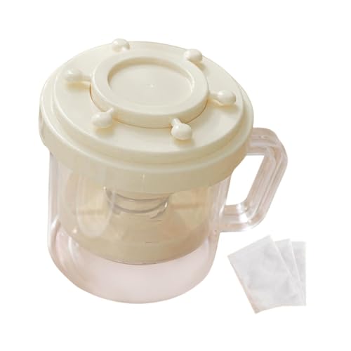 YWJLQH Colador de Yogur Griego con Malla Fina, Filtro Doméstico para Leche de Soja, Máquina para Hacer Queso, Separador de Suero, Armario, Filtro para Yogur, Beige, Individual