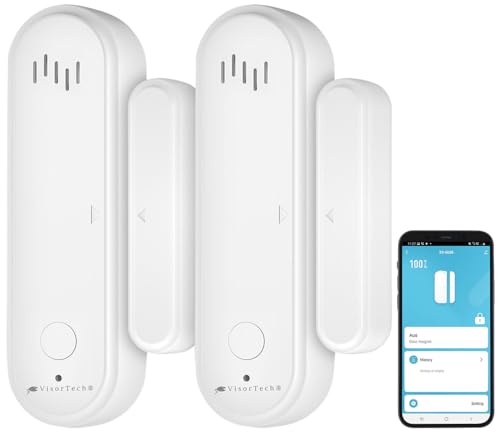 VisorTech Hausalarm: 2er-Set 2in1-WLAN-Tür- und Fensteralarme, Sirene,...