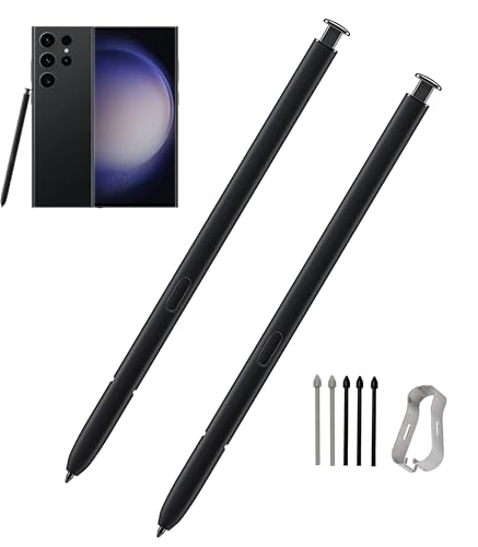 Stylet tactile Samsung Galaxy S23 Ultra Lot de 2 Noir Réparation Écran Perdu