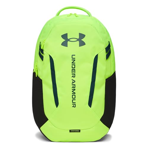 Image of Under Armour Unisex Hustle 6.0 Backpack, (389) Hyper Green /Black /Arden Green, One Size Fits Most