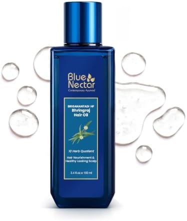 Blue Nectar Bhringraj Hair Oil for Fuller Hair | Rosemary & Lavender Oil