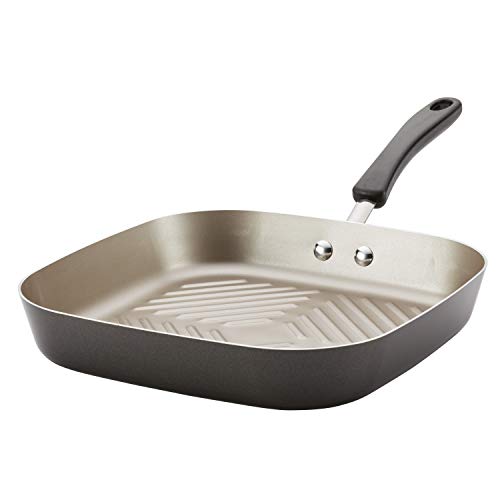 Farberware Cookstart DiamondMax Nonstick Deep GrillSquare Griddle PanDishwasher Safe 11 Inch Pewter Silver