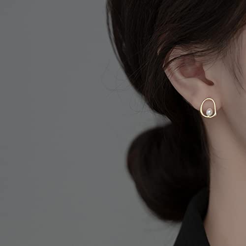 Pendientes de plata mujer antialérgicos ligeros perlas caladas para lóbulos rasgados 7