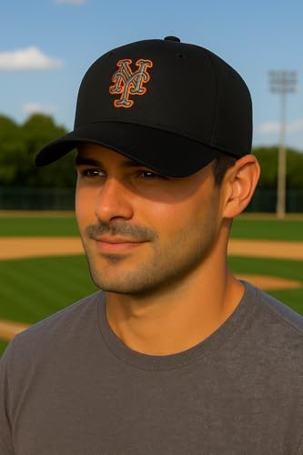 Gorra Negra NY Mets Ajustable Clásica Team Logo miniatura 3