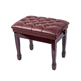 Banquette Piano Banc,Tabouret Piano Banc de Piano Réglable en Hauteur avec Pieds de Tabouret en Fer à Cheval élégant Banc de Clavier Tabouret de Piano, 58 x 41 x 48-58CM, Convient à l’enseignement du - Les Beatles, Paul McCartney, John Lennon, RIngo Starr, George Harrison