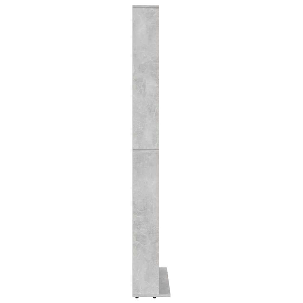 Armadio CD grigio cemento, 102 x 16 x 177,5 cm, in legno | 30 scomparti aperti, per dischi e accessori, utilizzabile come armadietto portadocumenti, robusto e durevole